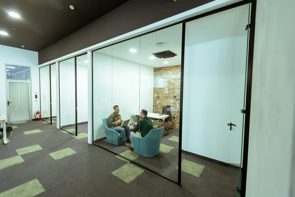 Office glass walls and partitions
