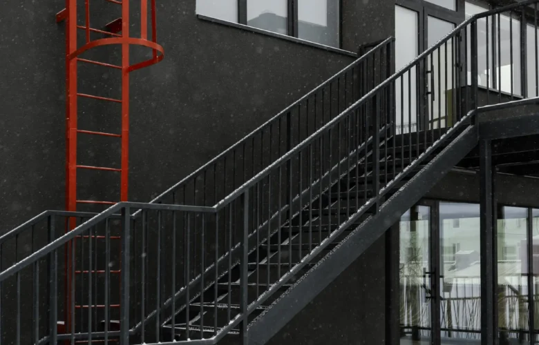 Custom-designed stair railing with unique style and craftsmanship.