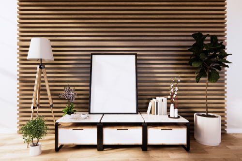 Wooden wall paneling installed for a stylish and elegant interior finish