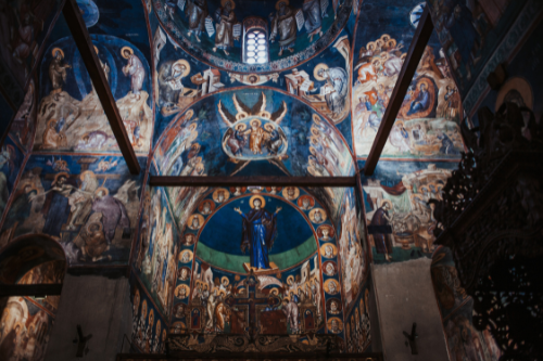 Custom murals and hand-painted designs creating unique, artistic focal points on walls for a personalized touch