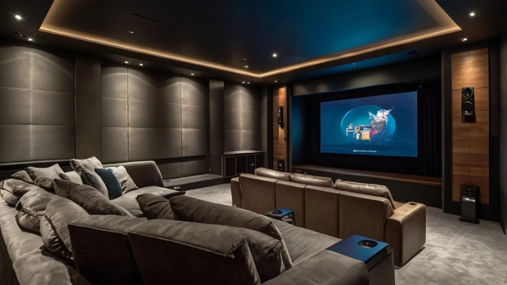 Interior showcasing acoustic panels and soundproofing solutions.