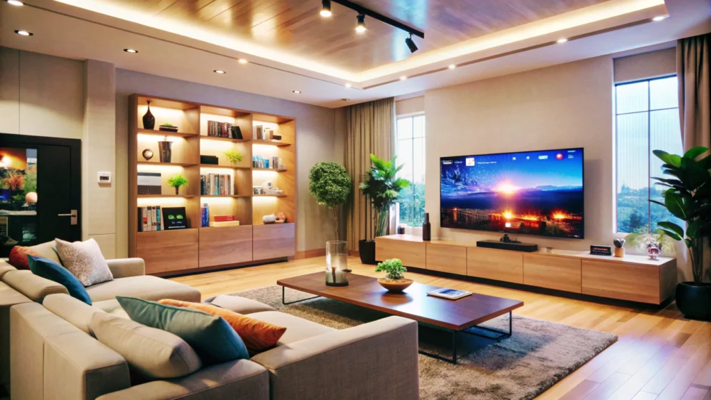 Stylish lighting design for living room