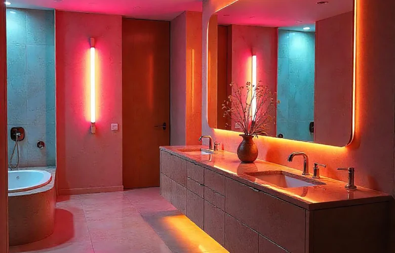 Elegant and efficient bathroom lighting design